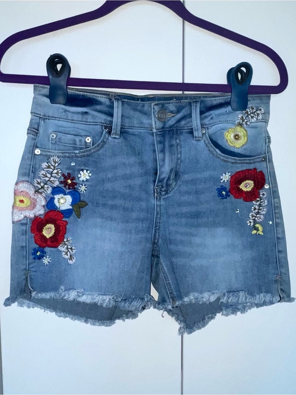 Indigo Rein Size 9 Embroidered Shorts